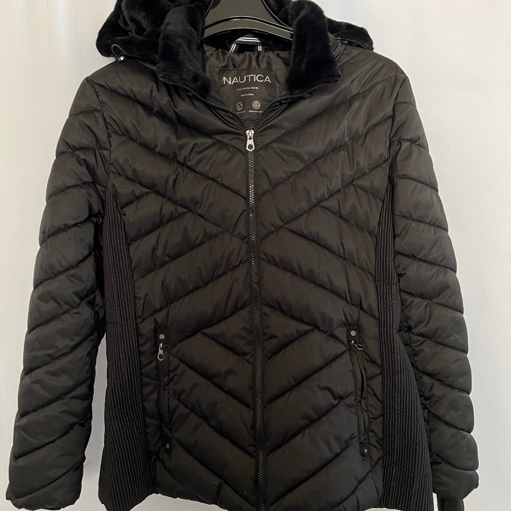 Nautica Winter Jacket with removable hood, Black, XL